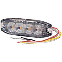 Světlo výstražné oranžové – predátor, 9–33 V, 4 LED, 12 W, 98×30×8 mm