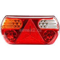 Světlo zadní 5-komorové – brzdové, obrysové, směrové, mlhové, couvací, LED, 300×146×63 mm
