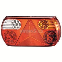 Světlo zadní 5-komorové – brzdové, obrysové, směrové, mlhové, couvací, LED, 300×146×63 mm