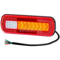 Světlo zadní 5-komorové – brzdové, obrysové, směrové, mlhové, couvací, LED, 283×100×29 mm