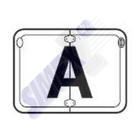 Cedule reflexní „A“ sklopná s lemem