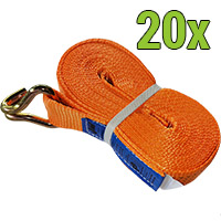 Upínací pás s hákem, délka 9,5 m, pevnost 5000 kg, šíře 50 mm (balení 20 ks)
